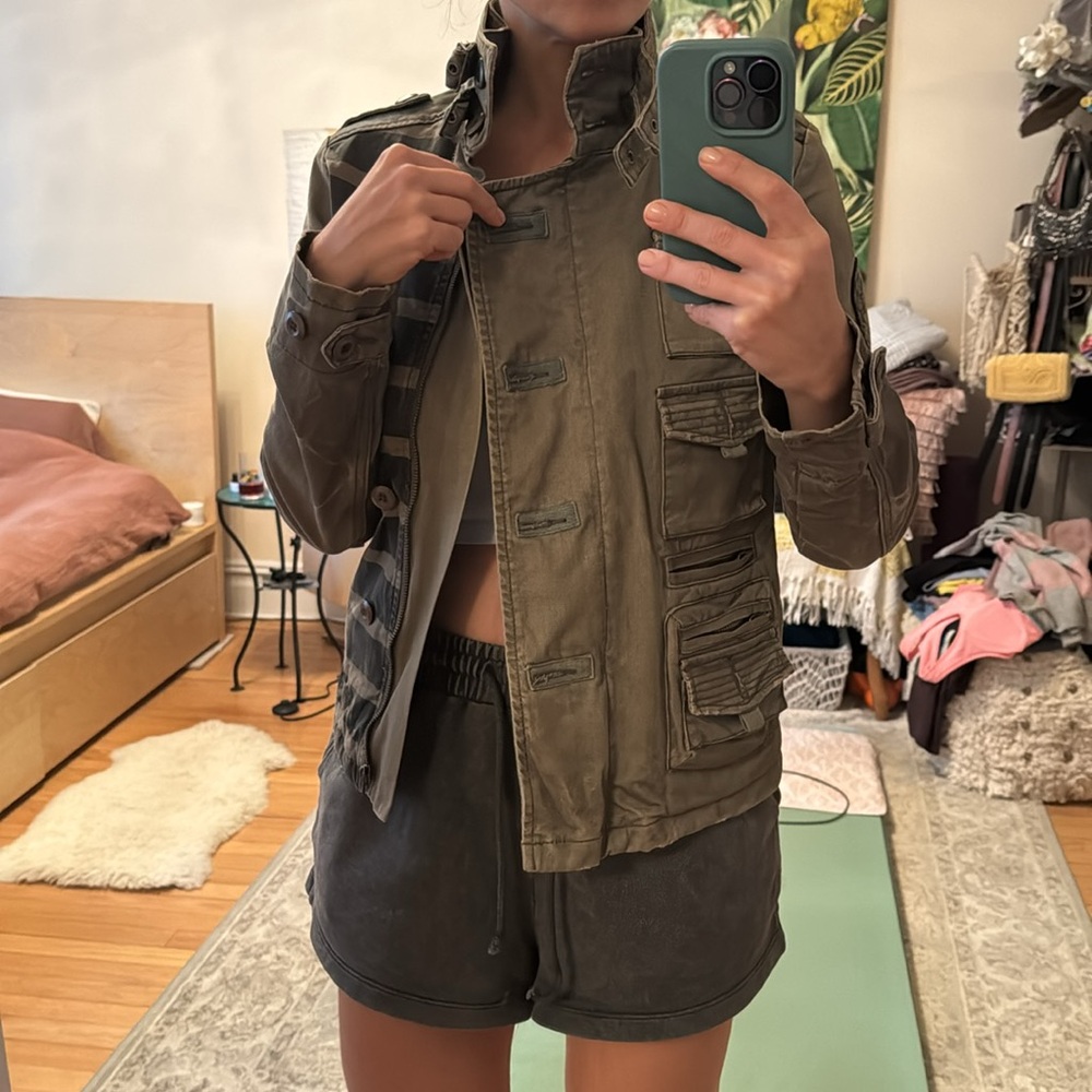 Nasty Gal - Hellz Bellz - vintage Army inspired jacket - size Small - Picture 6 of 10